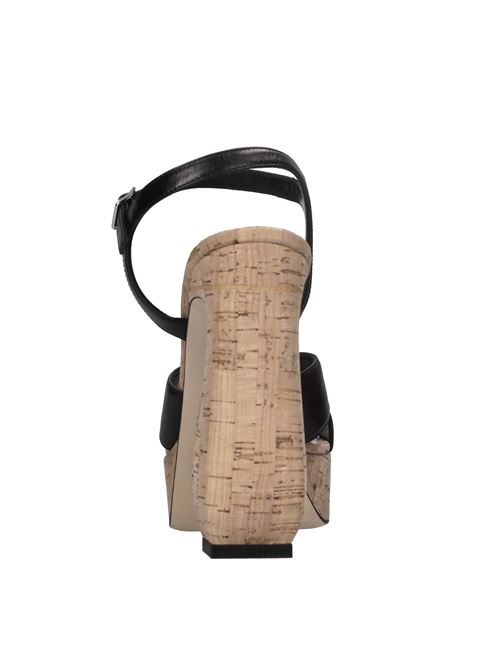 Sandali in pelle e sughero SI ROSSI | A93780-MFI518-1000-111NERO